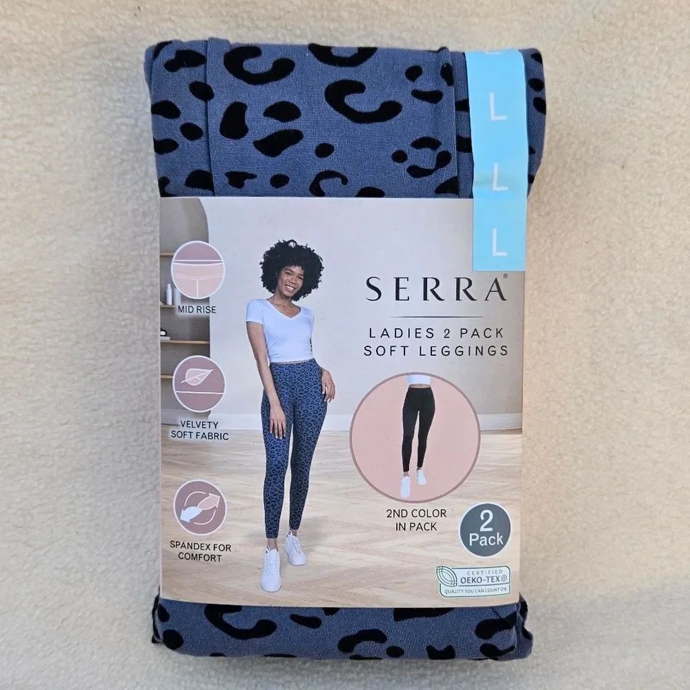 Serra Ladies Soft Leggings Pack of 2